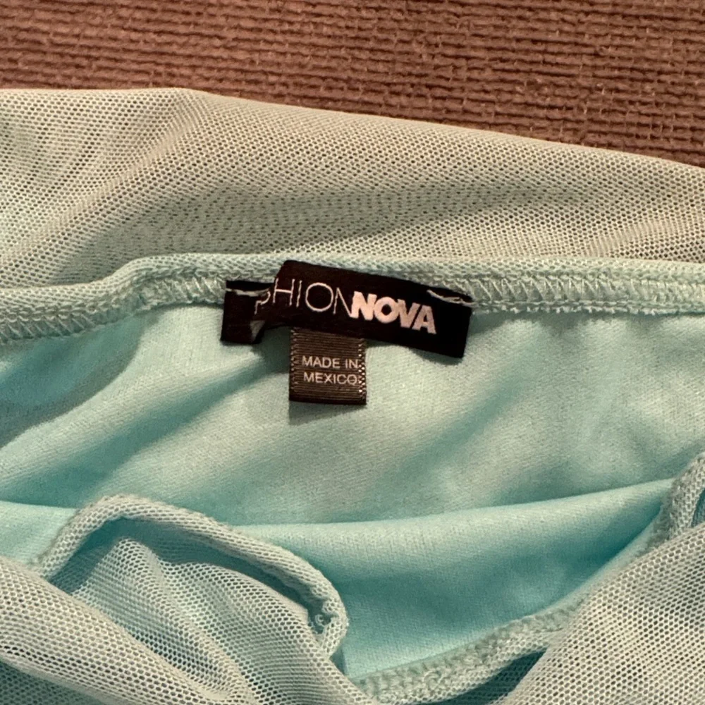 Fashion Nova Aqua Blue Skirt Set - Picture 6 of 7